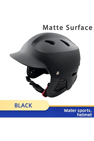 Choice خوذة أمان قابلة للتعديل باللون الأسود غير اللامع للرياضات المائية للتج...