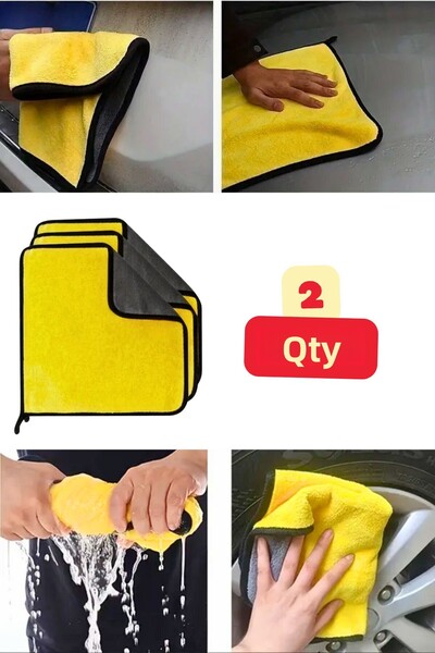 Vekorr 2 Pieces Car and Kitchen Bathroom Cleaning Cloths - Multi-purpose, Woo...