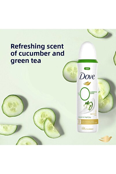 Dove Deodorant pentru femei Căpșuni și ceai verde 150ml X3