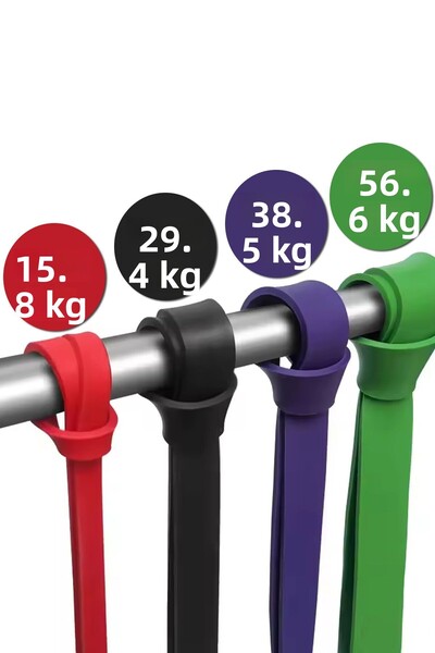 Jet مجموعة Powerband مكونة من 4 أشرطة مقاومة للطاقة وخفيفة الوزن ومتوسطة الصعوبة وشريط البيلاتيس على المقاومات