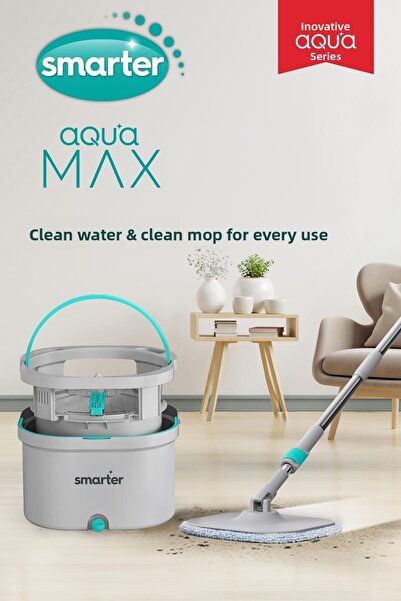 SMARTER Aqua Max Double Bucket Automatic Cleaning Kit - Water Separation, Mop Mop with Refills