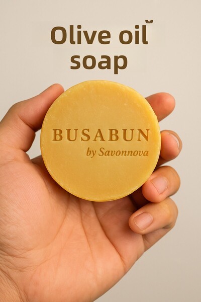 BUSABUN صابون زيت الزيتون الطبيعي والخالي من الإضافات 100 جرام