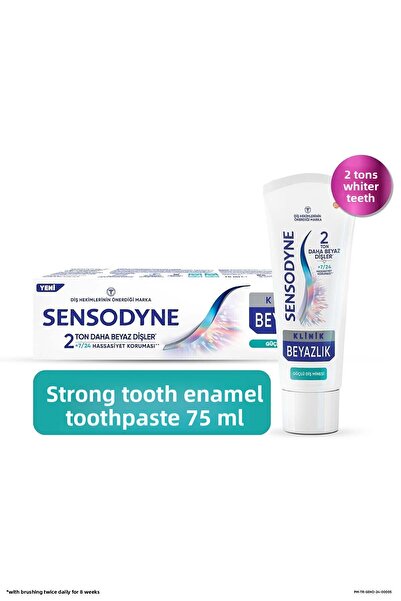 Sensodyne معجون أسنان قوي للتبييض من كلينيك، 75 مل