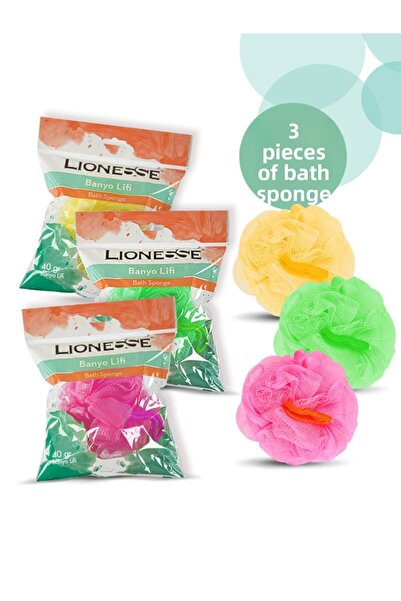 Lionesse Bath Loofah Set - 3 Pieces