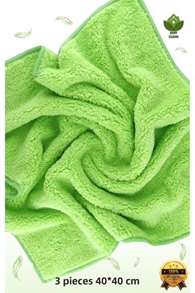 DUFF CLEAN 3 bucăți cârpă de curățare din microfibră super moale 40x40cm