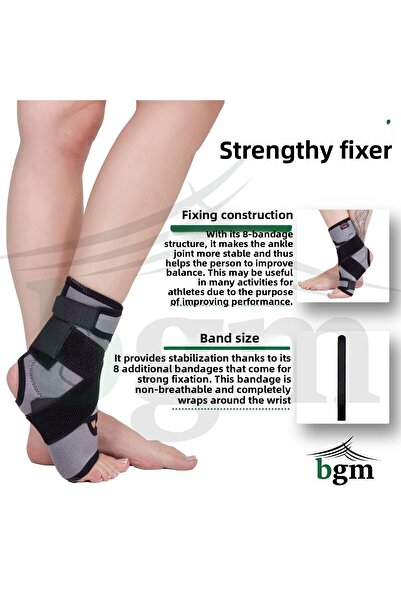 bgm High Quality Gray Bracelet - Malleol Supported with 8 Bandages