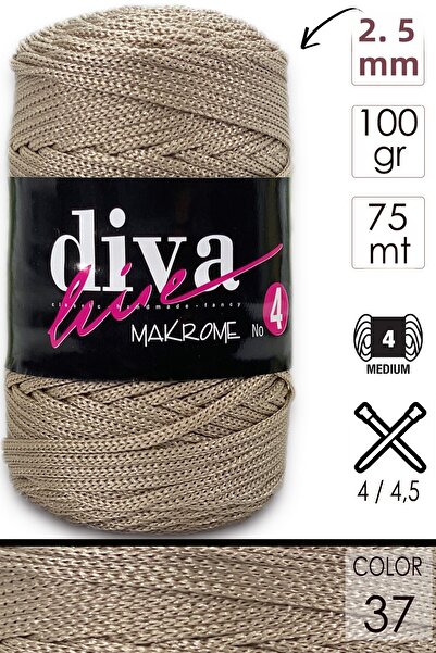 Diva İplik حبل ديفا مكرامية سميك (رقم: 4) 37