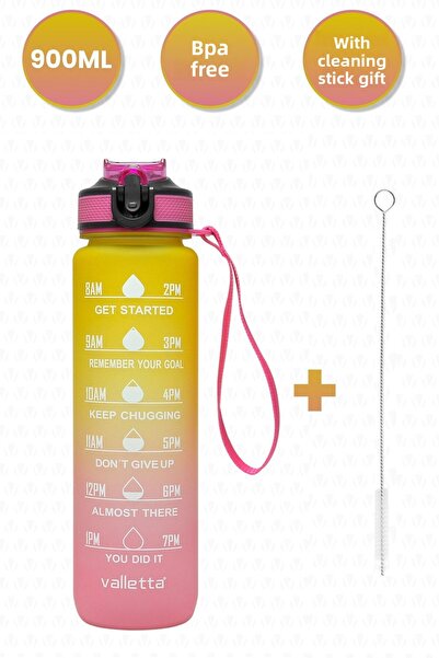 valletta Fofana Bpa Free Motivational Water Bottle 900 ml Pink Water Bottle, ...