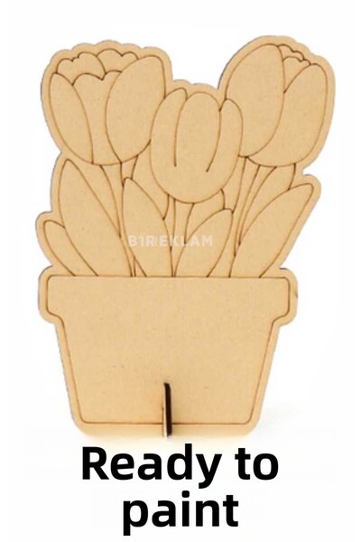 birlazer نشاط الرسم على وعاء زهور التوليب اللطيف مقاس 13 × 10 سم