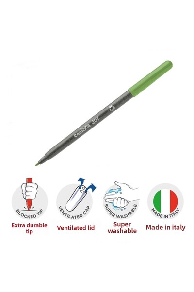 CARIOCA Ecofamily Joy Υπερπλενόμενες κηρομπογιές με τσόχα, συσκευασία των 12