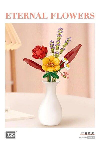 Loz Eternal Flowers Piece Making Kit – Rose, Hibiscus, Lavender and Daisy (574 Pieces)