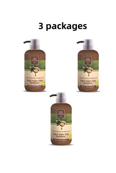 Eyüp Sabri Tuncer Natural Shampoo with Argan Oil - 600 ml X 3 Pieces