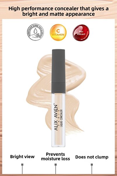 Alix Avien خافي عيوب سائل تحت العين - بشرة خفيفة، لون سفلي محايد للبشرة - خاف...