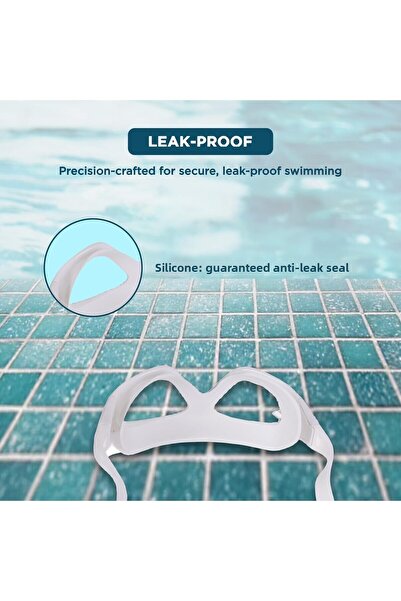 Endless Premium Swimming Goggle | White | Anti-fog & Uv Protection | 180° Wide View