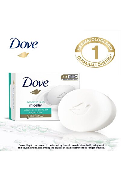 Dove Beauty Cream Bar Micellar Moisturizing Effect for Sensitive Skin 90 g X4
