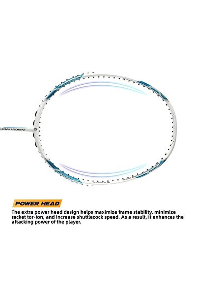 Apacs Asgardia Control Unstrung Graphite Badminton Racket | 73g, 35 Lbs | Ultra Lightweight | Full Cover