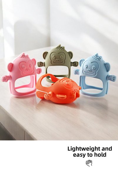 Kiki Silicone Baby Teether - Teething Glove - Silicone Glove Teether Monkey