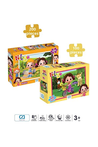 CA Games (مجموعة من 2) سلسلة ألغاز الصور المقطوعة المرخصة للأطفال من نيلويا م...