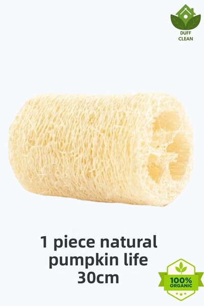 DUFF CLEAN ليفة اليقطين الطبيعية 30 سم - (جسم + طبق + تنظيف)