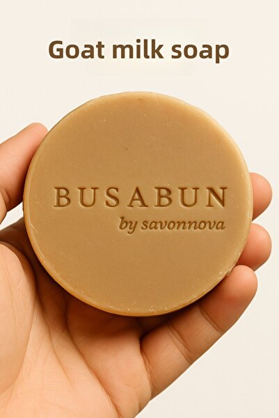 BUSABUN صابون حليب الماعز صابون حليب الماعز الطبيعي والخالي من الإضافات 100 غرام