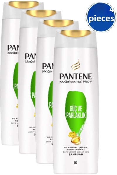 Pantene Pro-V Natural Synthesis Shampoo Power and Shine 400 ml Shampoo 4 Pieces