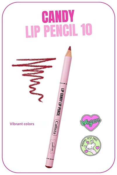 Callista قلم تحديد الشفاه ليب كاندي 10 تربل كيك - أحمر