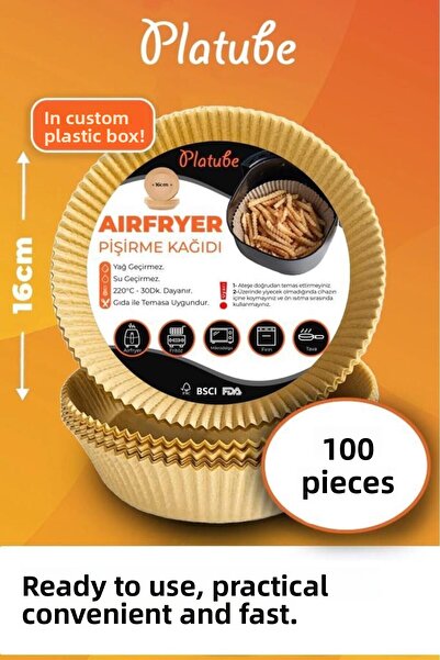 Platube 100 Pcs Airfryer Baking Paper - Xiaomi Philips Round Oil Paper, Compa...