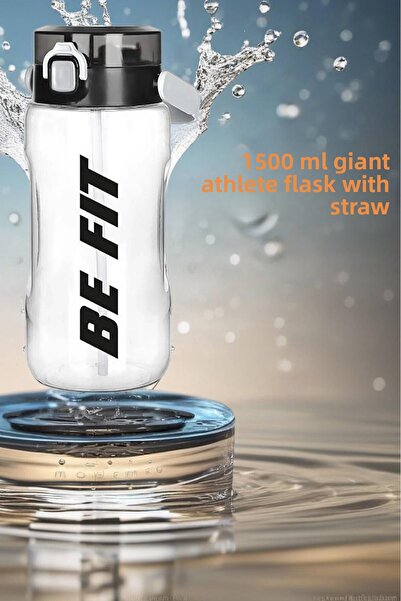 MEDUSHOP زجاجة مياه رياضية عملاقة سعة 1500 مل من Watermode. في المنزل/المدرسة...