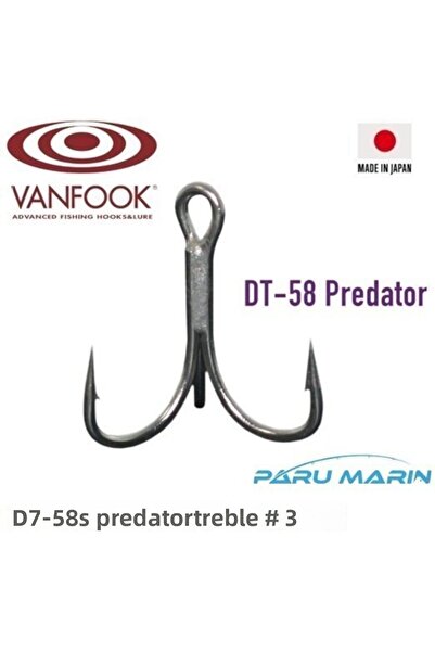 VANFOOK إبرة ثلاثية فضية 8 قطع / حزمة Dt-58s#10
