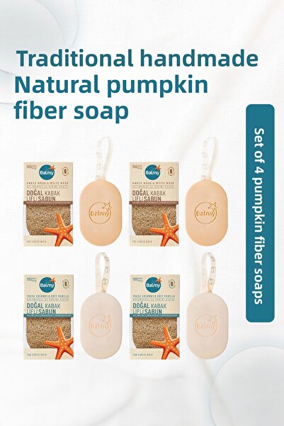 Balmy مجموعة من 4 صابون من ألياف اليقطين