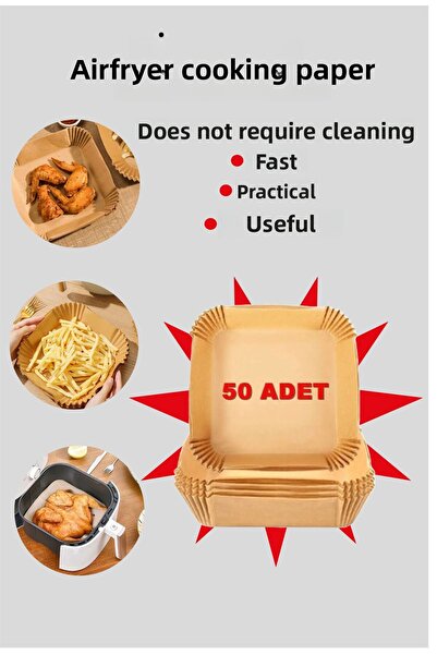 Mode Cool 50 Pieces Airfryer Baking Paper - Air Fryer Square Model, Oil-free ...