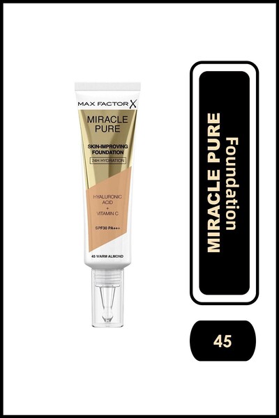 Max Factor MIRACLE PURE FONDÖTEN 45 WARM ALMOND