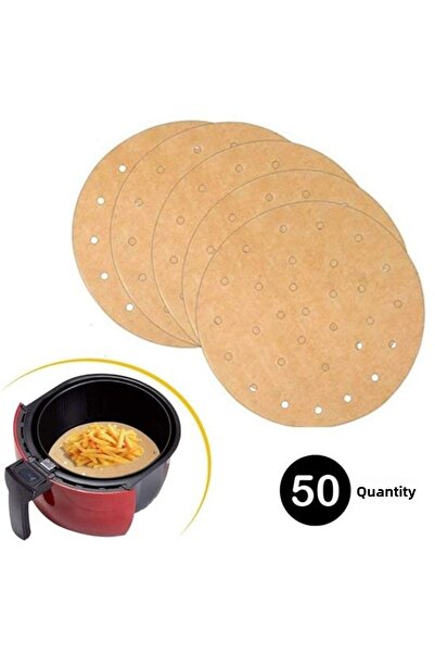 Go İthalat 50 Pieces of Air Fryer Baking Paper Disposable Food Baking Paper P...