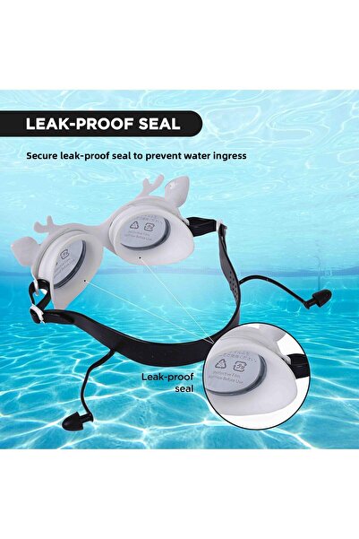 Endless Children Swimming Goggle | Anti-fog & Uv Protection | White | Adjustable Strap