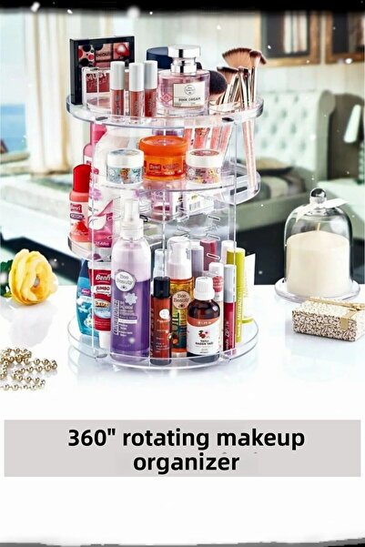 CocoVia 360 °   Περιστρεφόμενος οργανωτής μακιγιάζ Διαφανής οργανωτής μακιγιά...