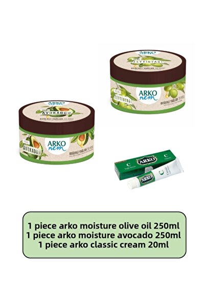 Arko Nem 250ml Cream Oil Containing Avocado and Olive Oil - Arko Classic 20ml
