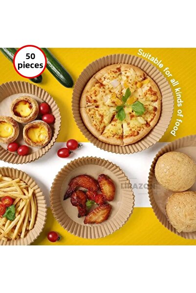 LİRAZON 50 قطعة من ورق الخبز للمقلاة الهوائية - ورق خالي من الزيت لمقلاة الهو...