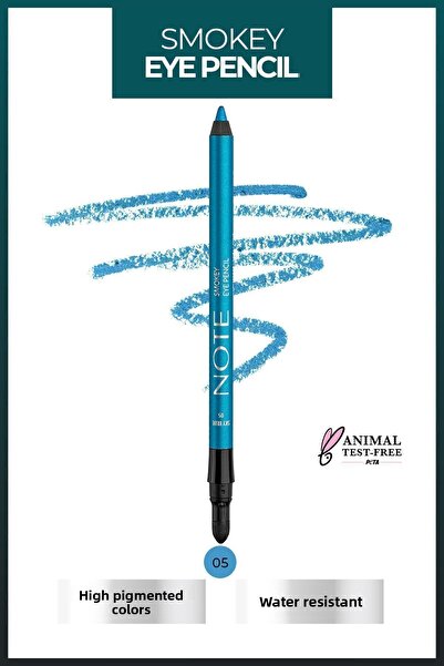 NOTE Water Resistant Smokey Eye Pencil - 05 Sky Blue Eye Pencil with Applicator