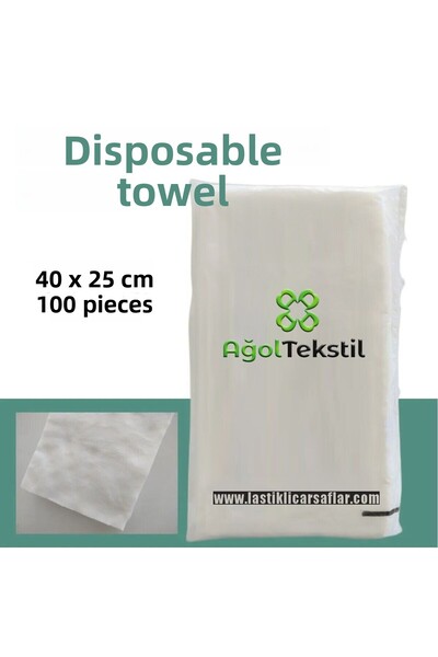ağol tekstil منشفة للاستعمال مرة واحدة مقاس 40 × 25 سم – 100 قطعة قماش بطانة ...