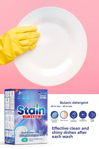 Stain İt Zero Powder Dishwasher and 40 Washing Detergents