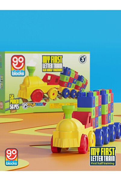 Go Toys Go Blocks 56 Pieces My First Letter Train Building Toys - Mega Block