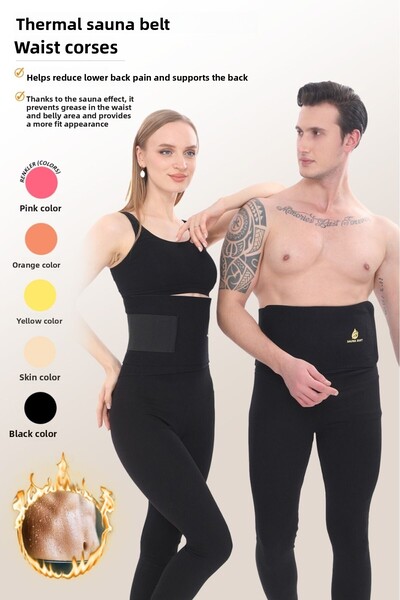 SAUNA SUIT Изпотяващ отслабващ унисекс термичен корсет за талия, топящ корем, отслабващ колан за изпотяване