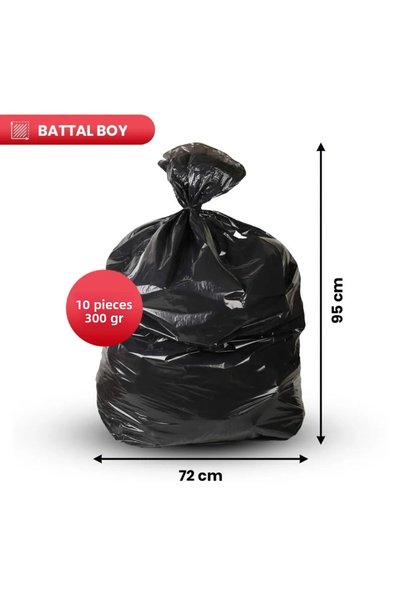 TBYSHOP 5 Roll Garbage Bags King Size 10-Piece Thick 72x95 Garbage Bags