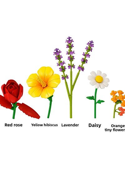 Loz Eternal Flowers Piece Making Kit – Rose, Hibiscus, Lavender and Daisy (574 Pieces)