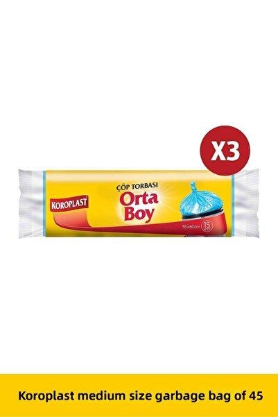 Koroplast 15 × 3 أكياس قمامة متوسطة