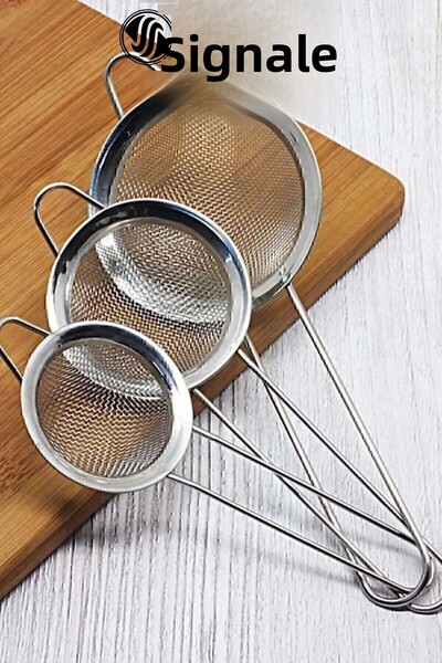 Single مصفاة شاي فولاذية مقاس 3 - طقم مصفاة 3 قطع Fma123609