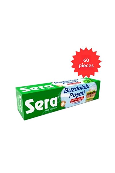 SERA أكياس ثلاجة متوسطة الحجم - 60 قطعة (60 × 20 لتر)