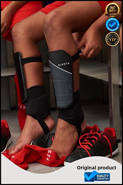 OverPazar واقي ساق كرة القدم للأطفال لون أسود حارس المرمى واقي ساق كرة القدم 140