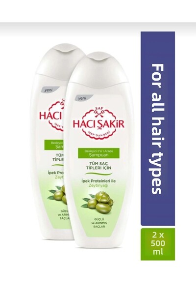 Hacı Şakir Haci Şakir Olive Oil Nourishing 2-in-1 Shampoo for All Hair Types,...