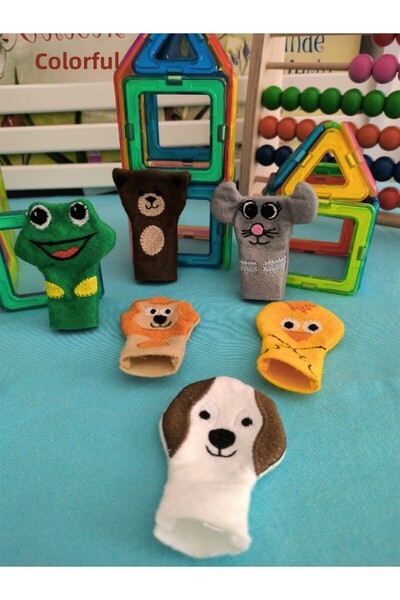 TOYFEST Finger Puppet Drama Game Activity Set of 10 - Animals